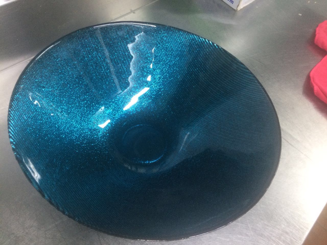 居酒屋格纹碗(大）或33cm横纹碗电蓝铂金